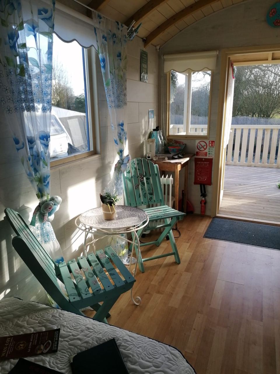 Inside the shepherd's hut
