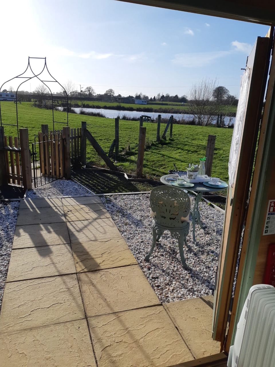 View out over the fields