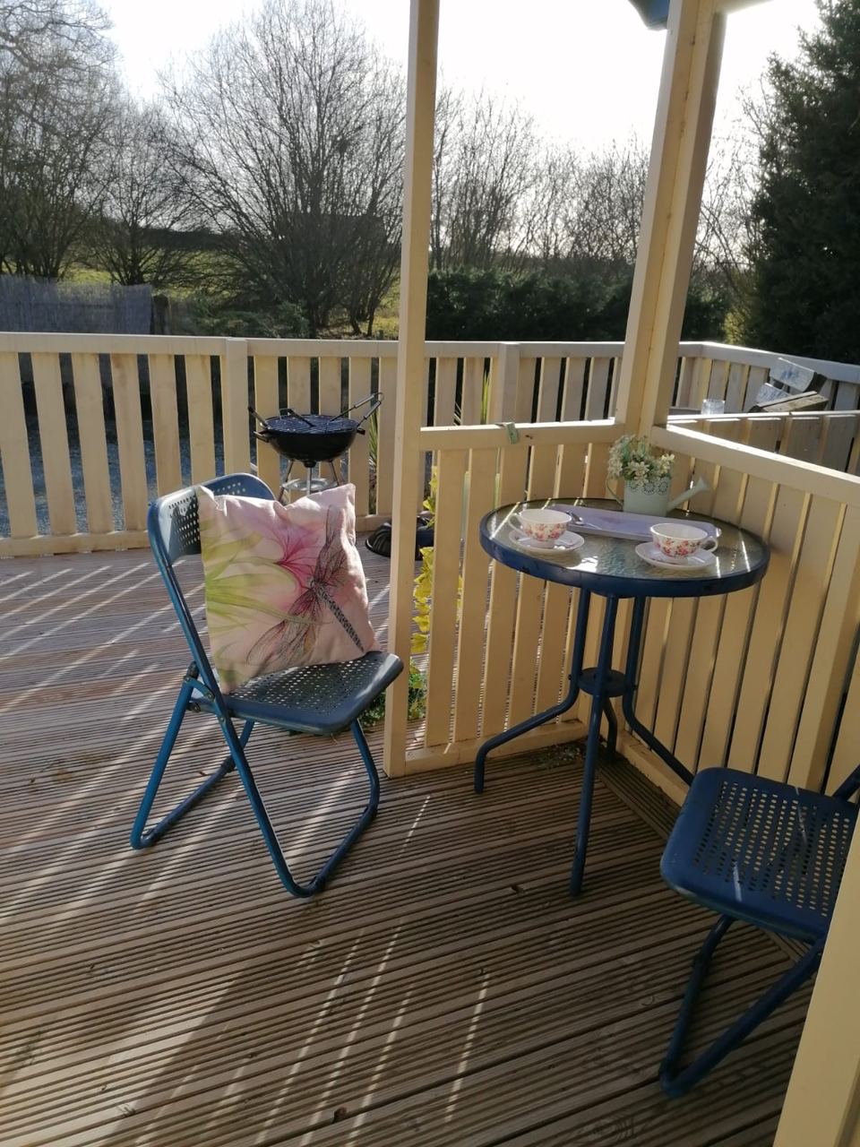Shepherd's hut terrace