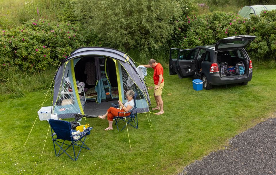 Family tent pitch