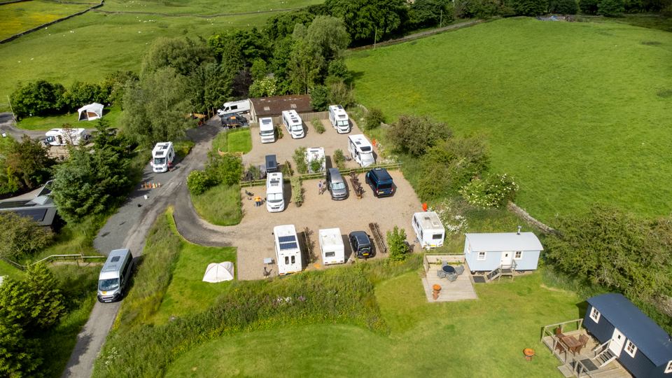 Hardstanding pitches from above