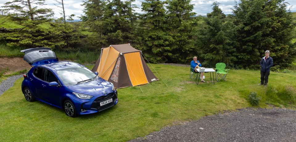 Tent on a gravel pitch