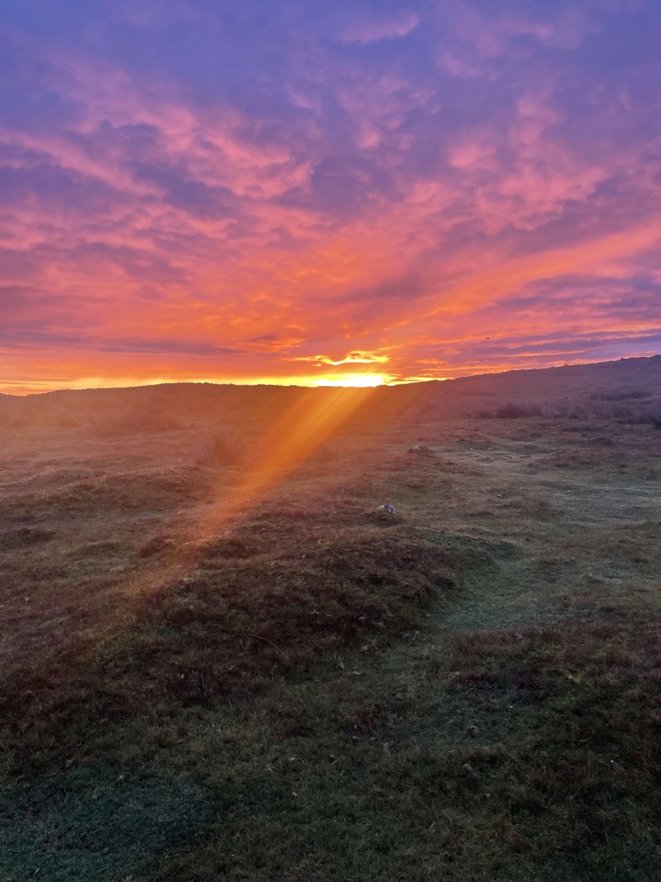 Sunset over the moor