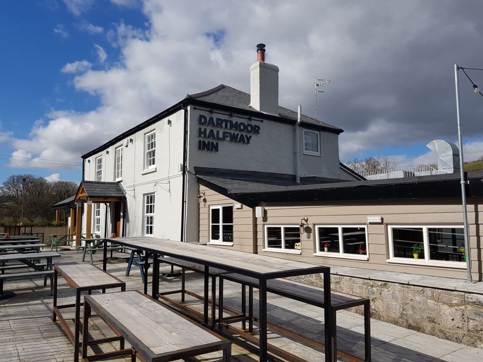 The Halfway Inn with its terrace