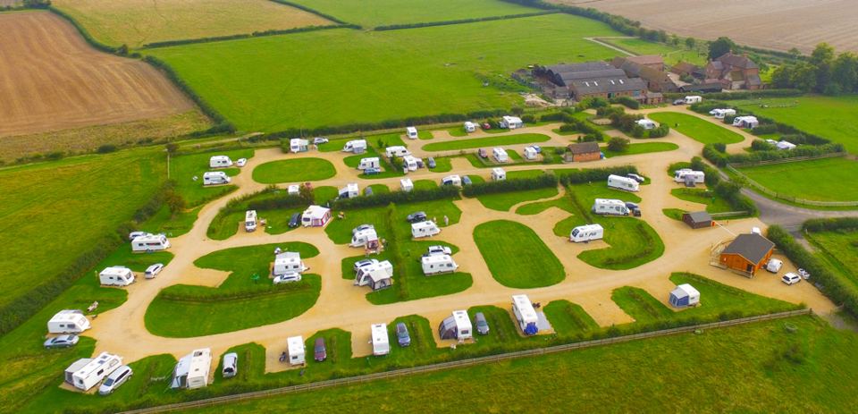 Hardstanding pitches from the air