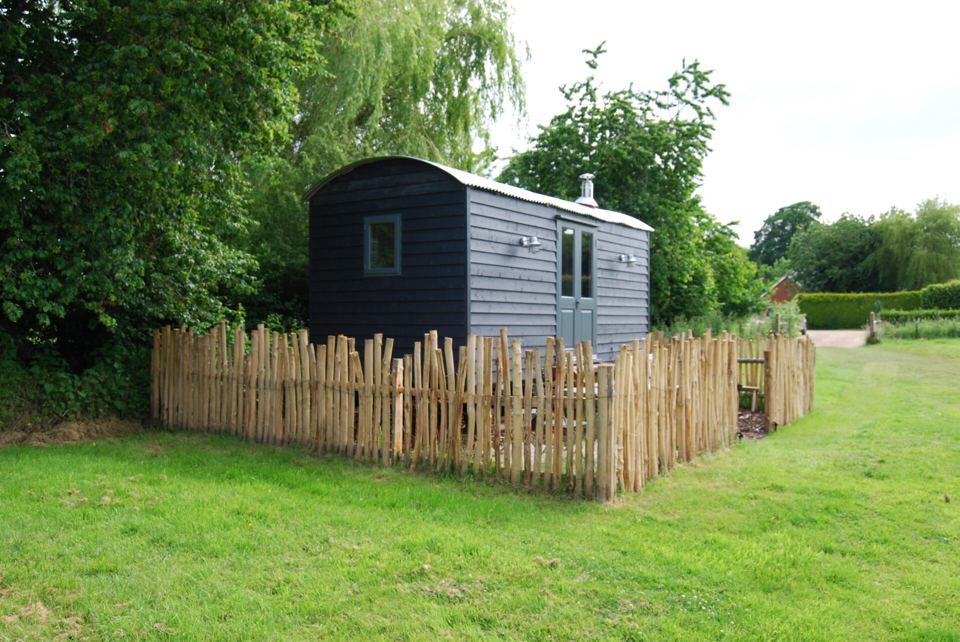 Shepherds hut with fence