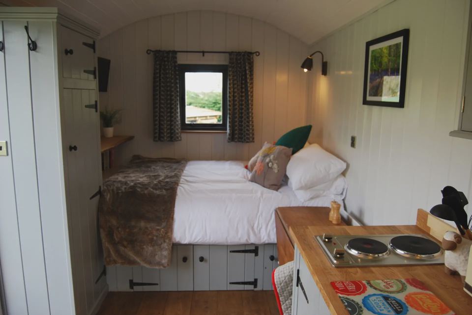 Inside the shepherds hut