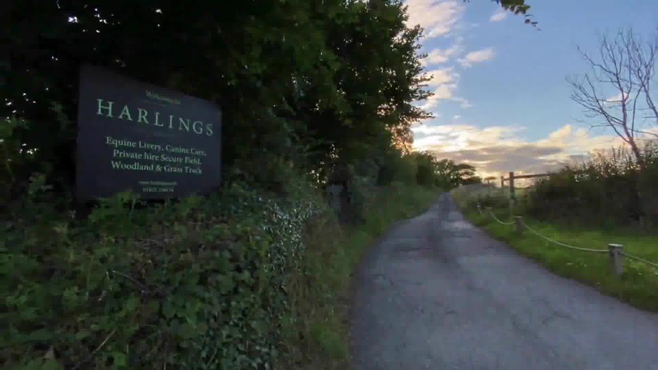 Entrance sign on the lane