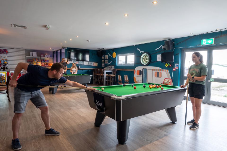 Pool table in the games room