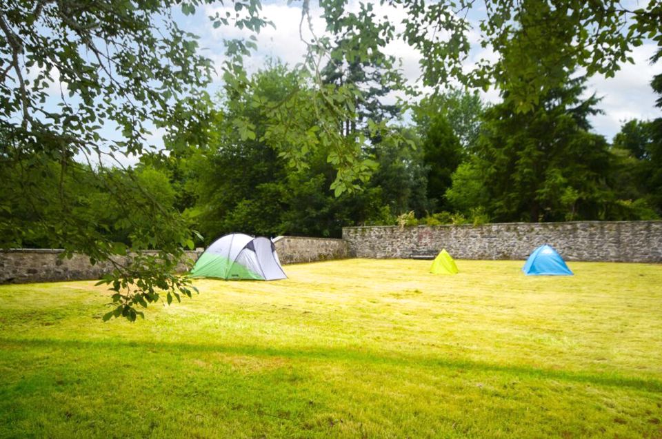 Tents in the walled garden