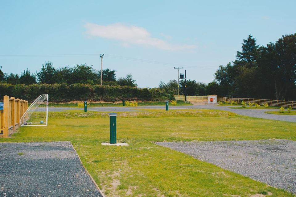Pitches and grass area