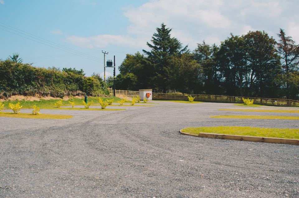 Site roadway and pitches