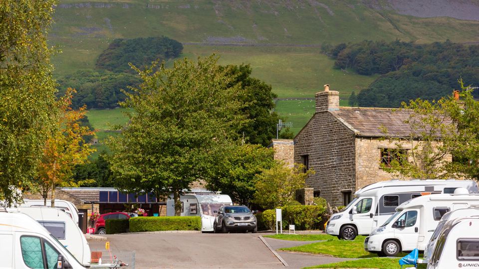 Motorhomes with the Dales behind