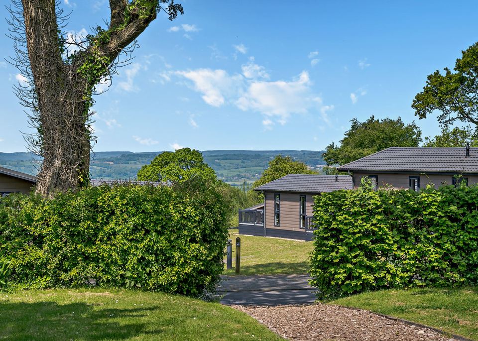 Lodges with a view across the valley