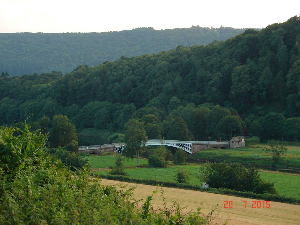Wye Valley view with bridge