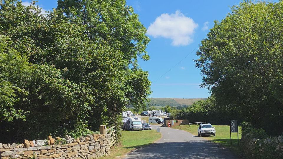 Site road and pitches