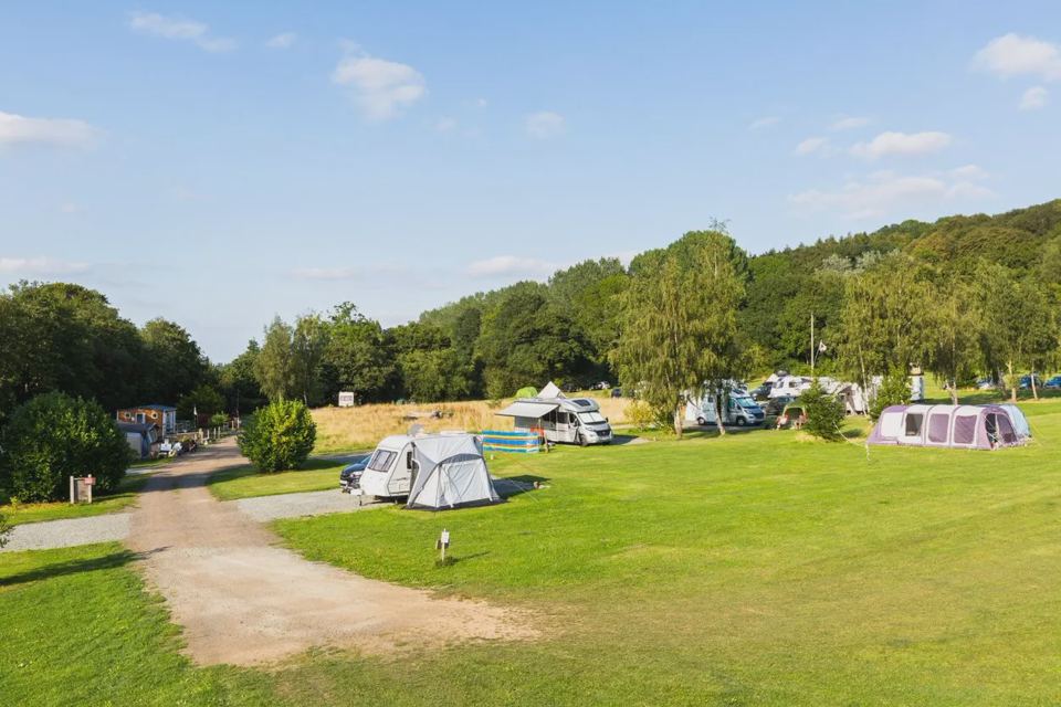 Tents beside the track
