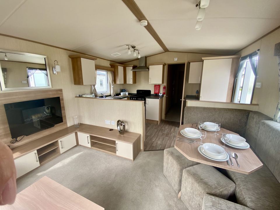 Open-plan kitchen and dining