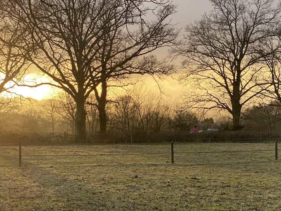 Sunrise over the fields