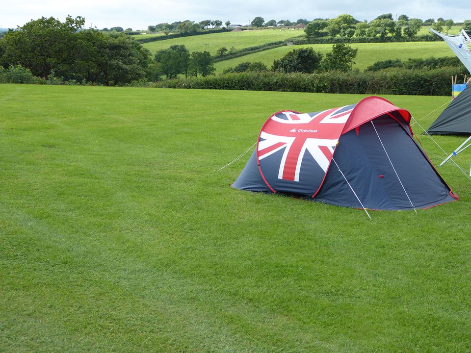 Tent on the grass pitches