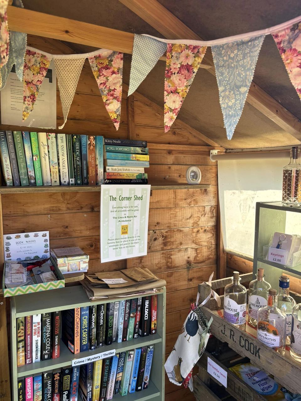 Book swap and shop shed