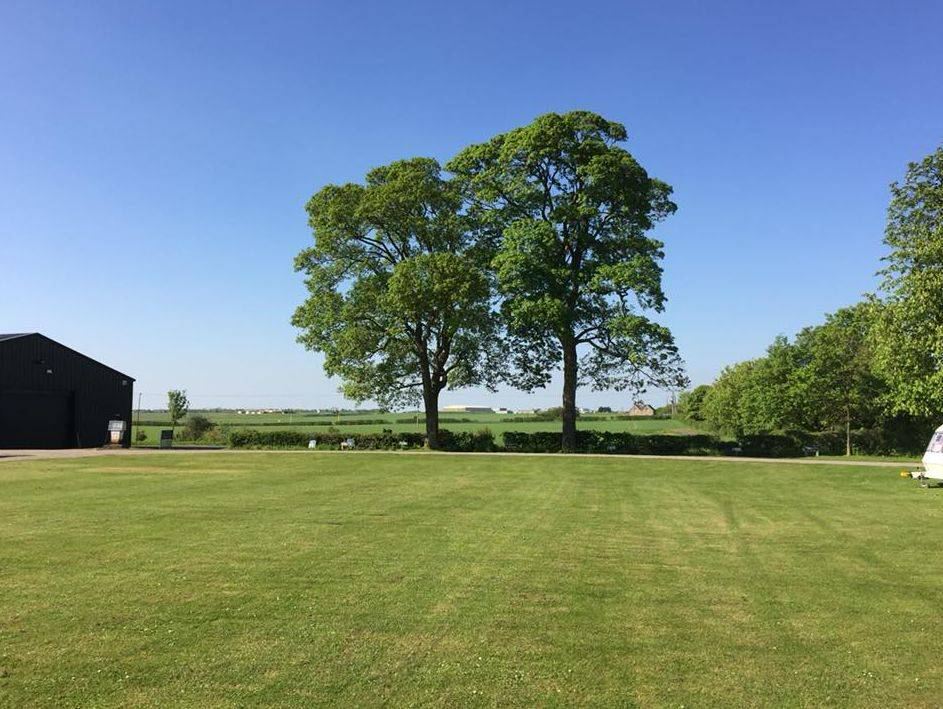 Grass field with open views