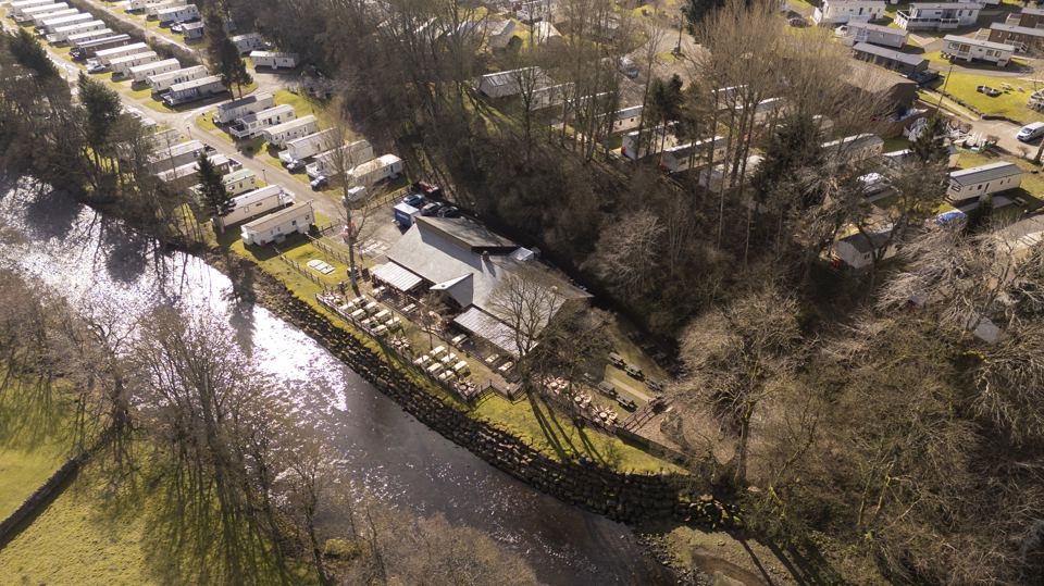 Park from above beside the river