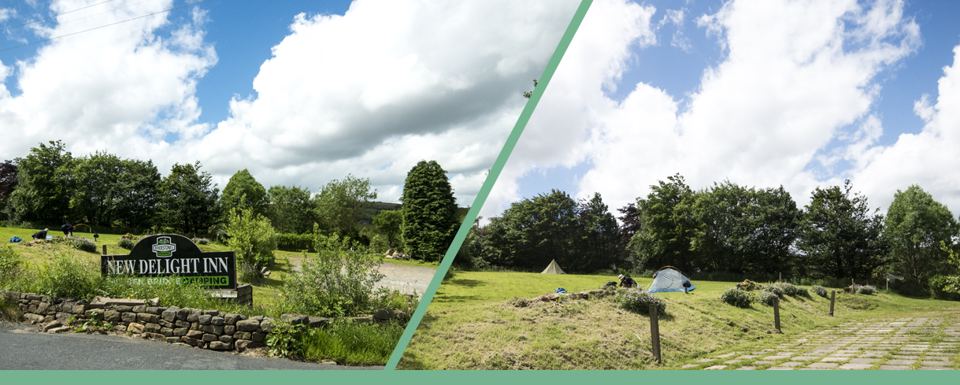 Site entrance and field