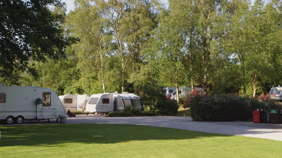 Caravans on hardstanding