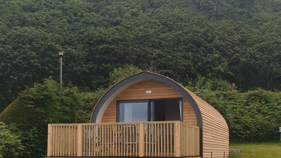 Camping pod with balcony