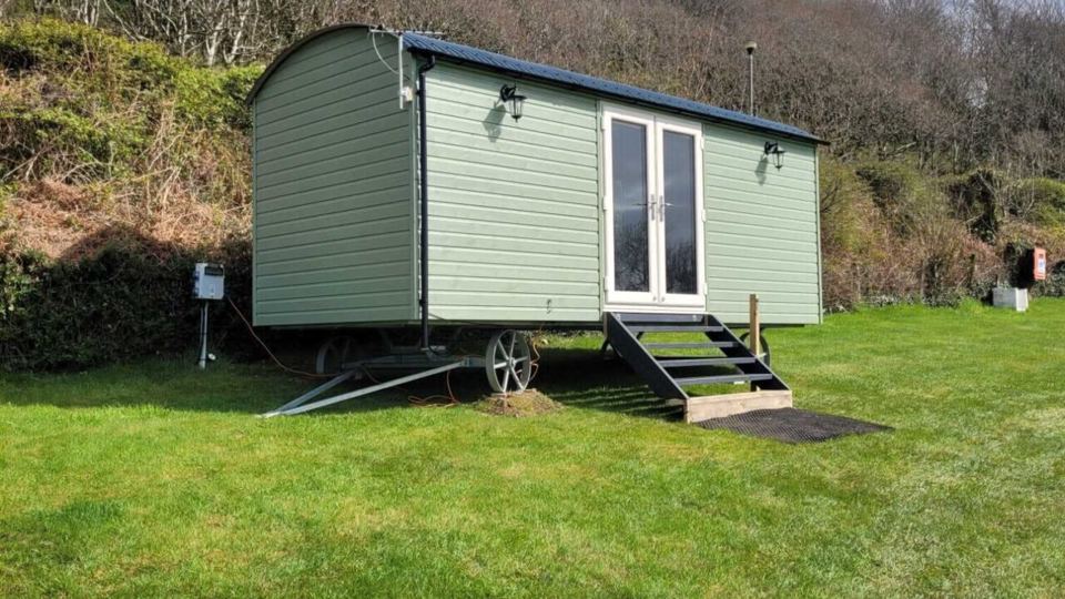 Shepherd hut on the grass