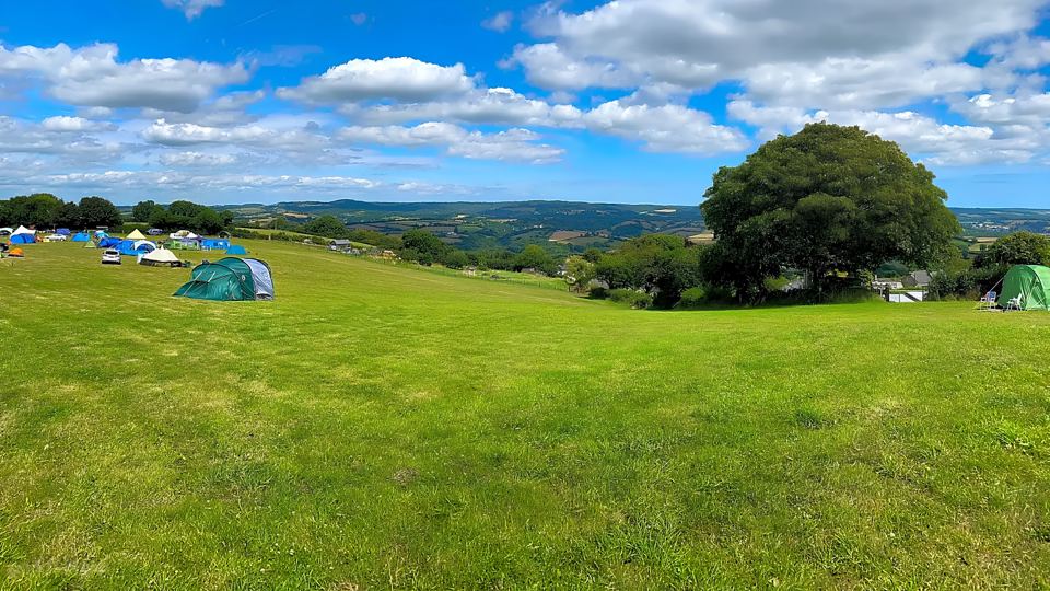 Tents in the camping field
