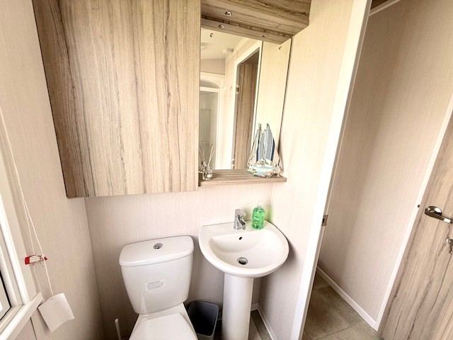 Shower room with toilet