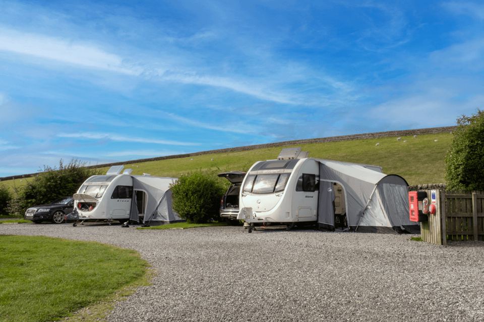 Touring pitches on gravel