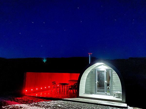 Pod under the night sky