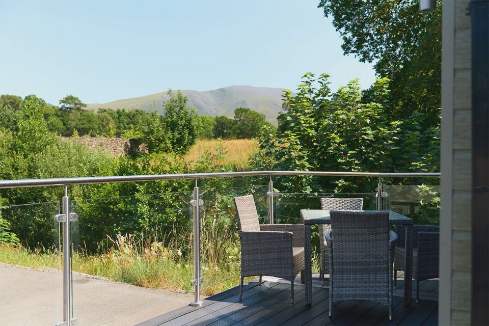 Decking with table and view