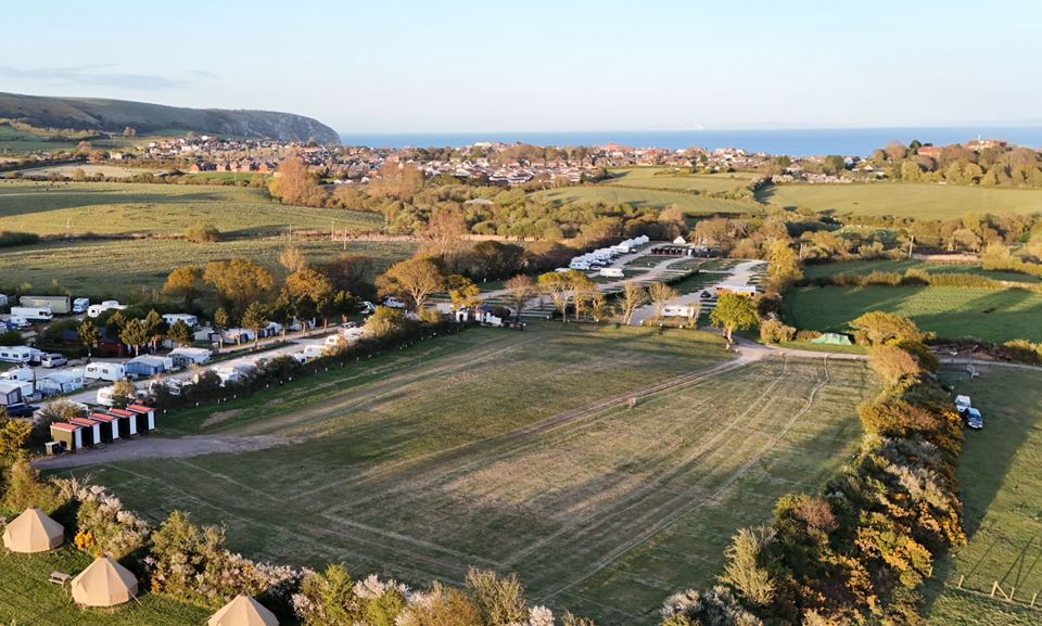 Site from above towards Swanage