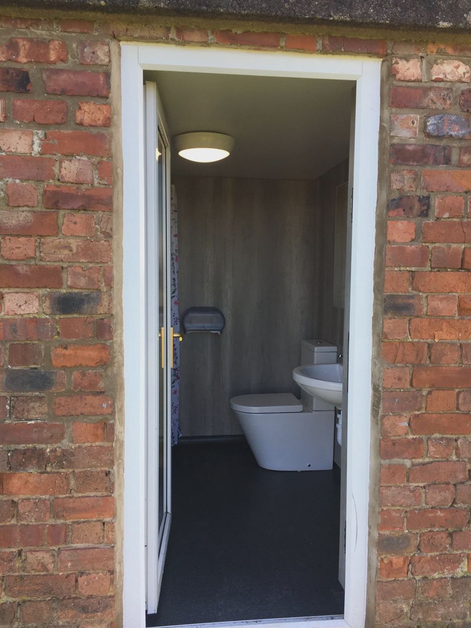 Toilet in the brick block