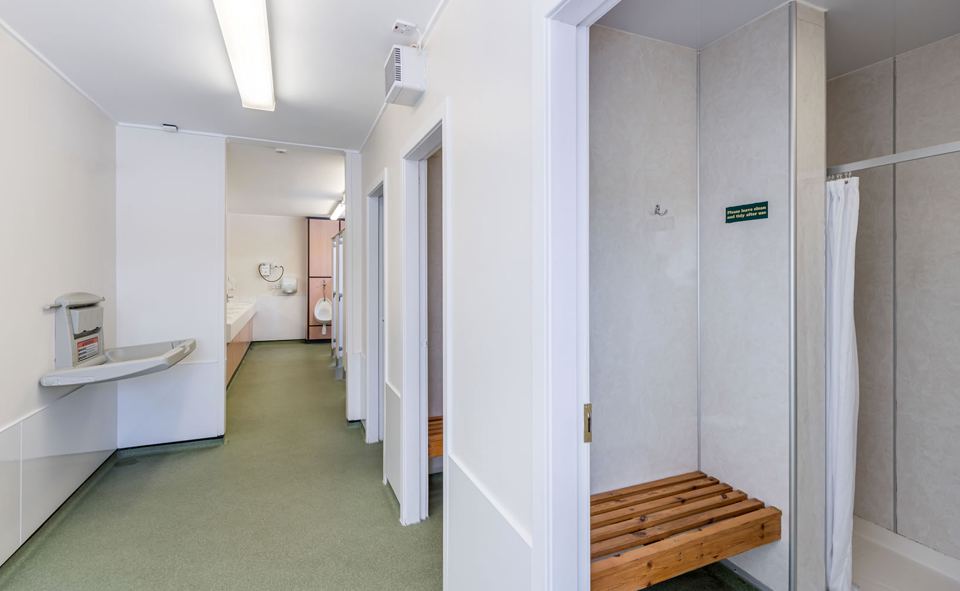 Shower and changing rooms