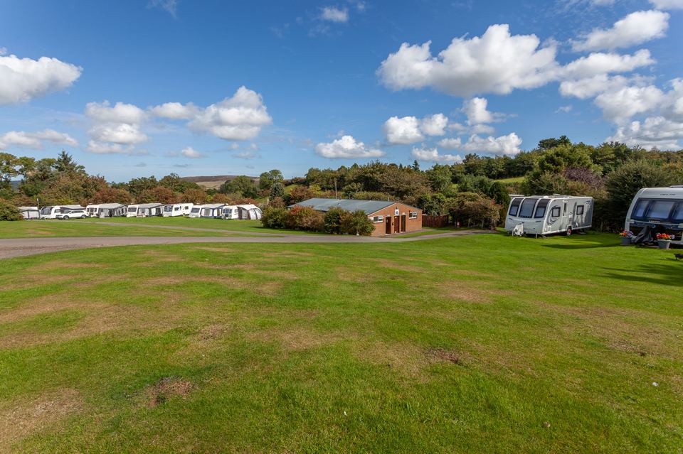 Open grass touring field