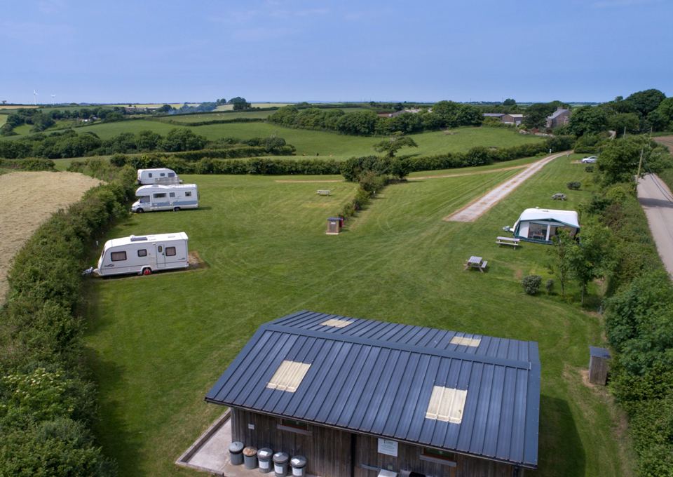 Touring field from above