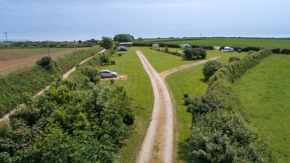 Track through the camping fields