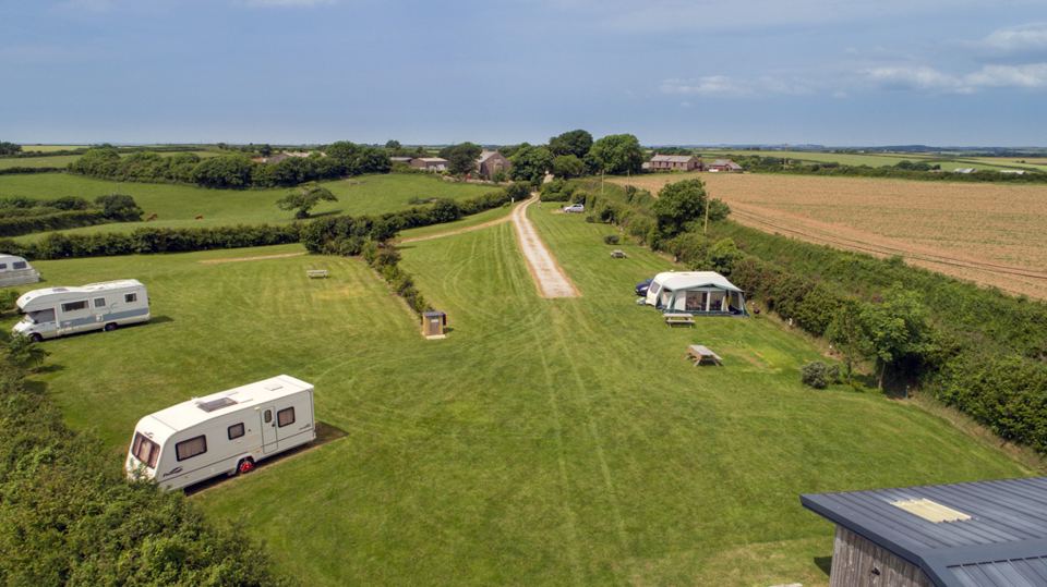 Caravans on the touring field
