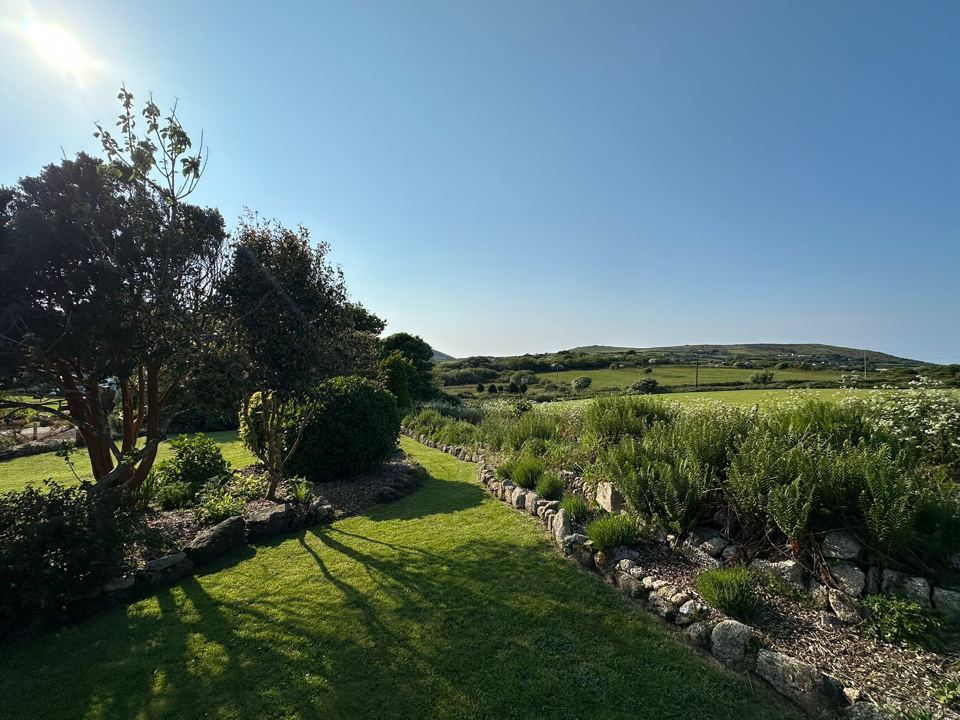 Garden path and view across the fields