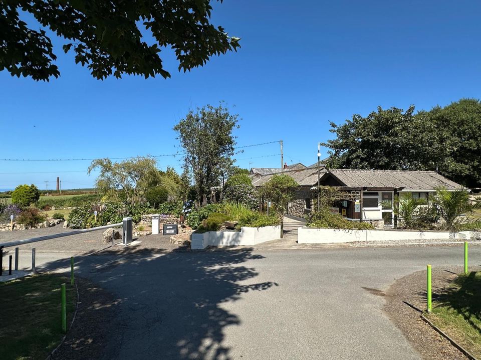 Road to the reception building
