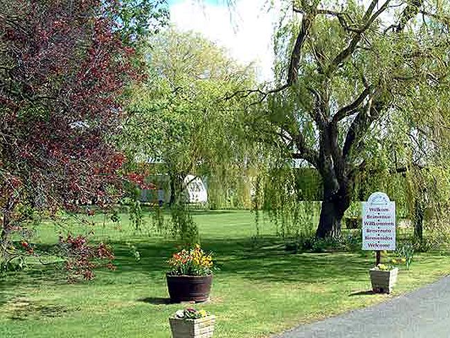 Gardens near the park entrance