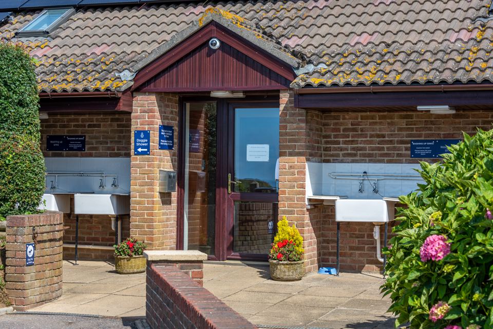 Toilet block and sinks