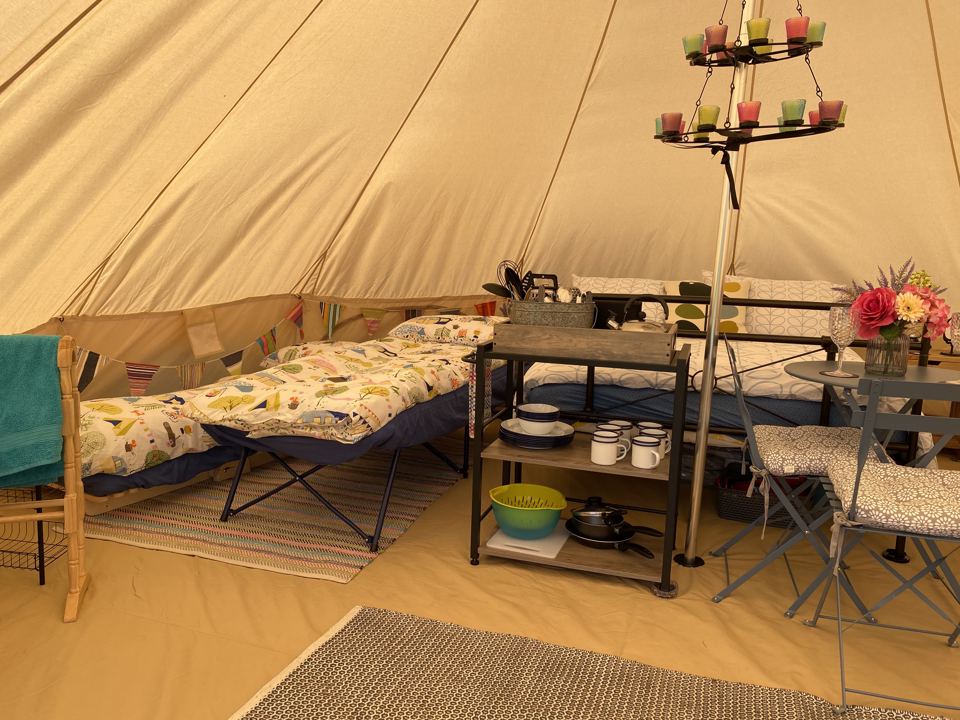Bell tent interior