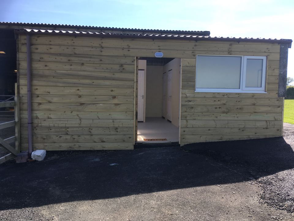Toilet block exterior
