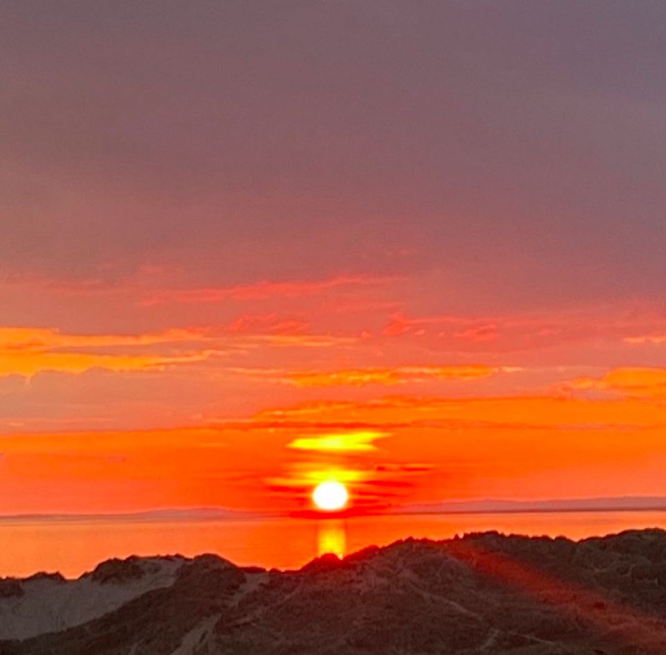 Sunset over the dunes